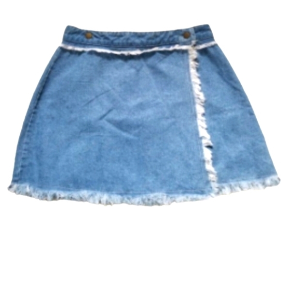 Romeo and Juliet Couture med frayed wrapped denim skirt raw edges - Picture 1 of 11